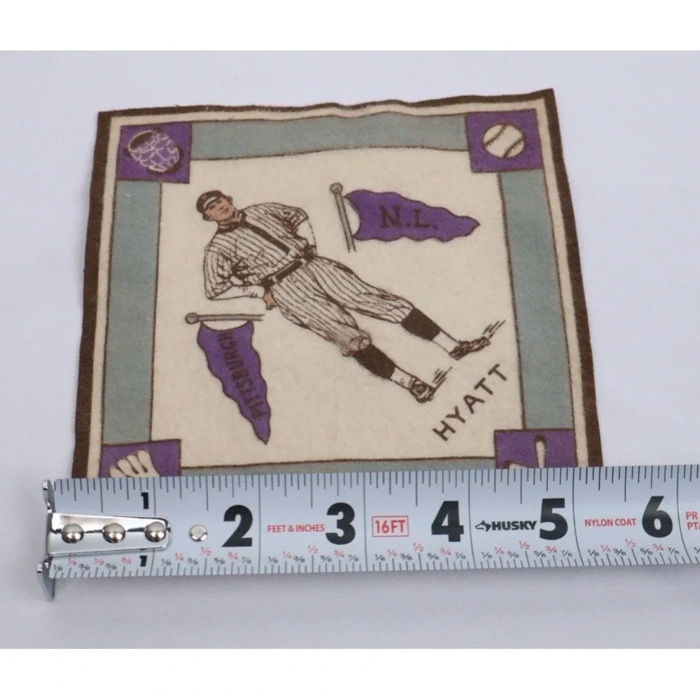 1914 Baseball Players Felt B18‎ Series Pittsburg Pirates HAM HYATT White / Blue